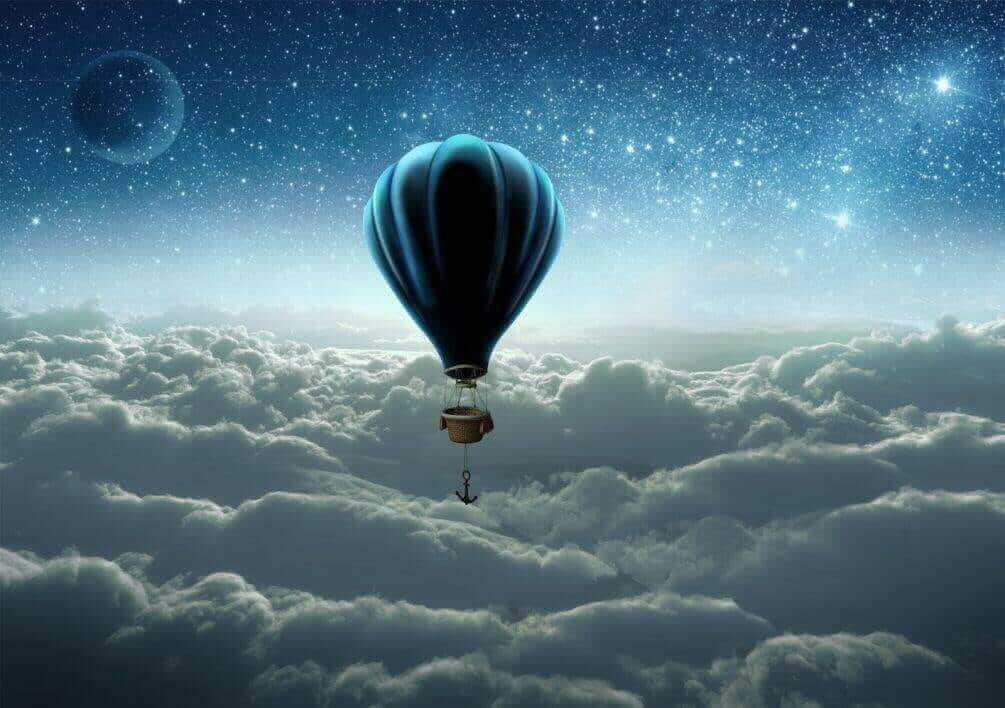 Mongolfiera sotto le stelle — design completo