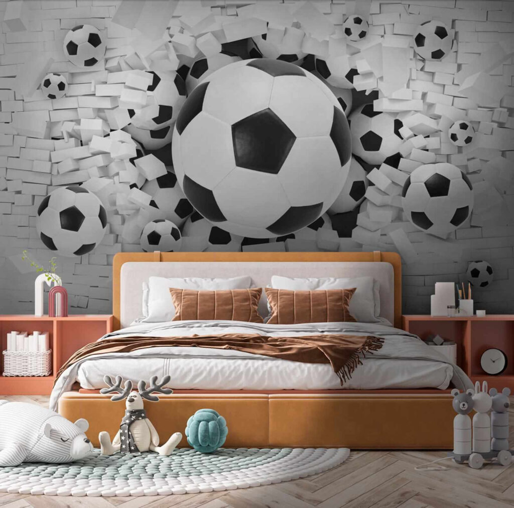 Palloni dal muro bianco — ambiente 5