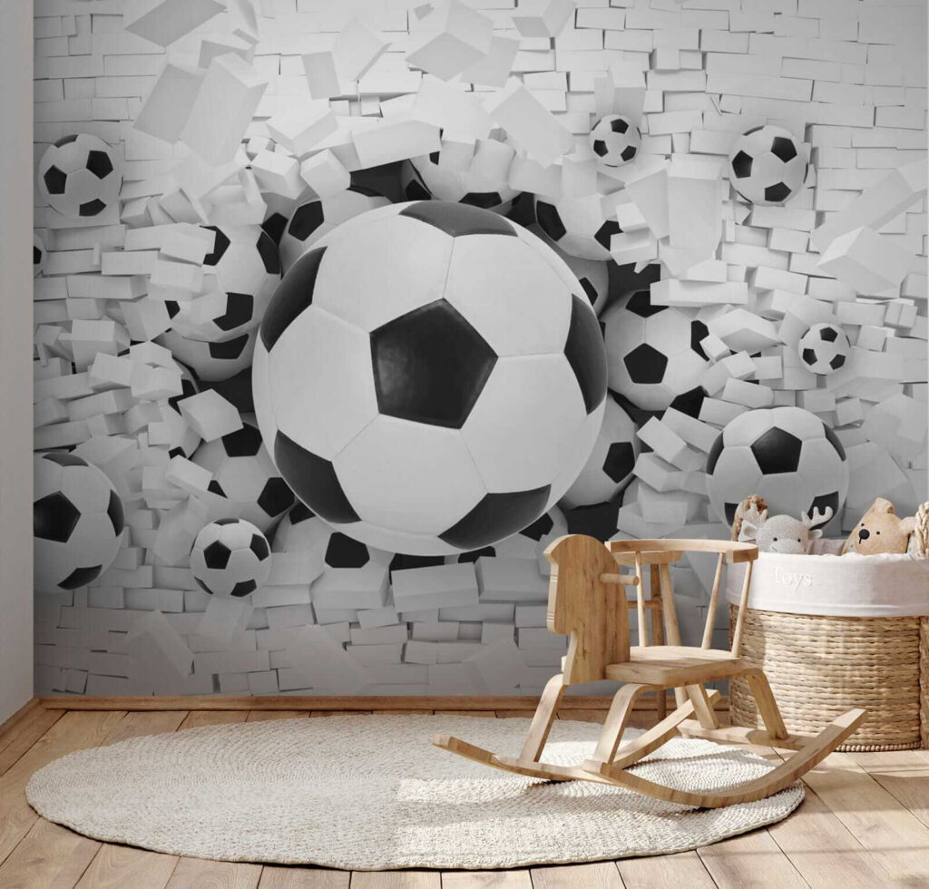 Palloni dal muro bianco — ambiente 7