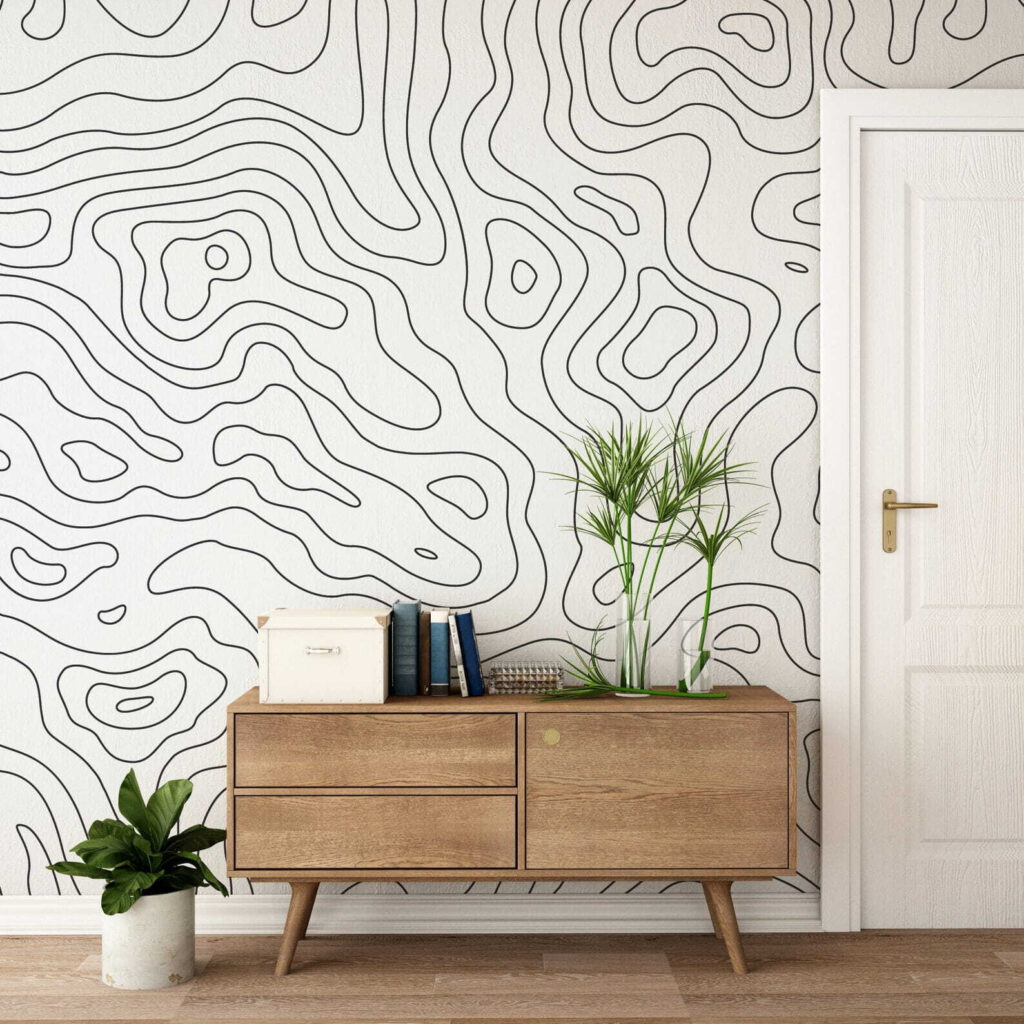 Linee di contorno ondulate in un ambiente