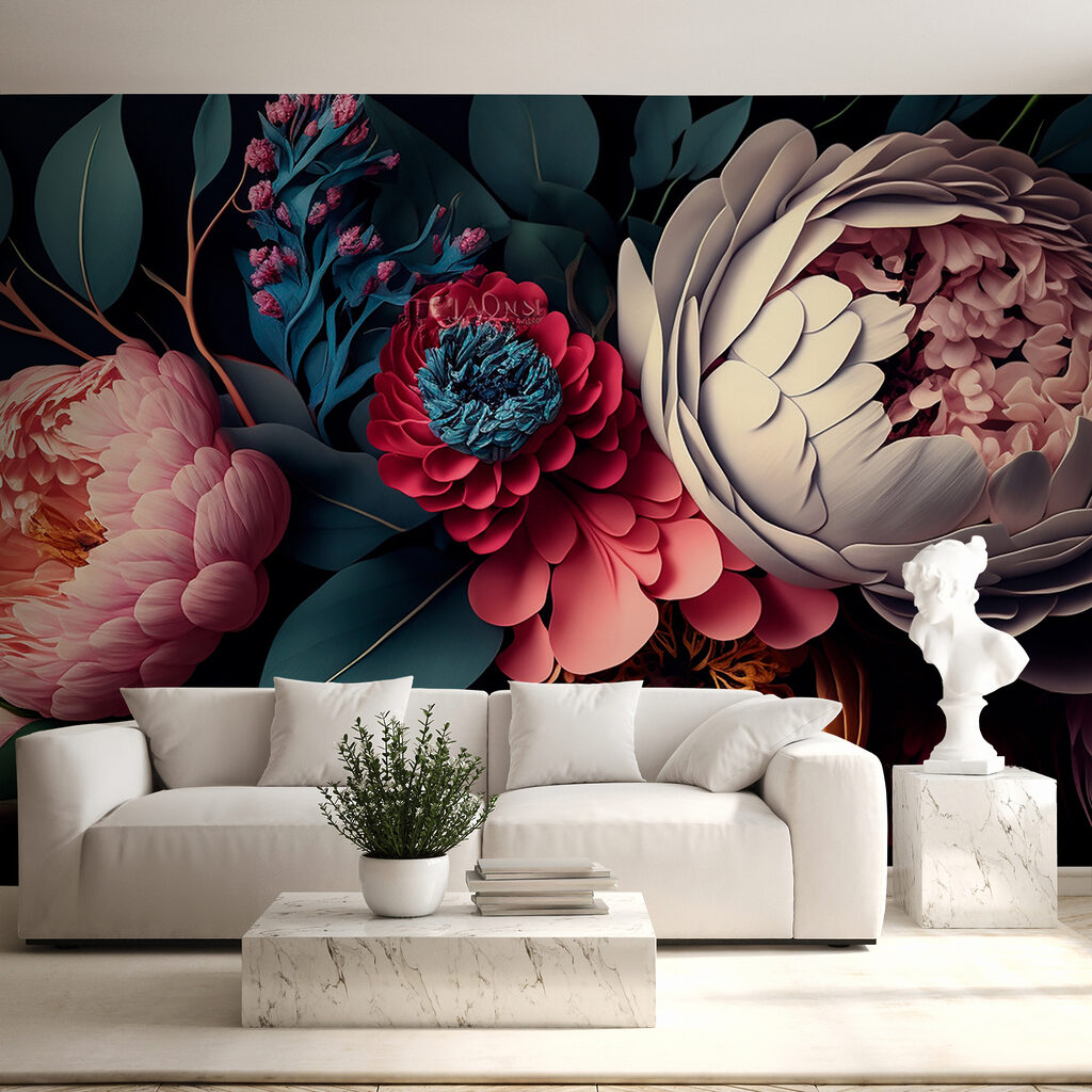 Peonie scure a strati — ambiente 4