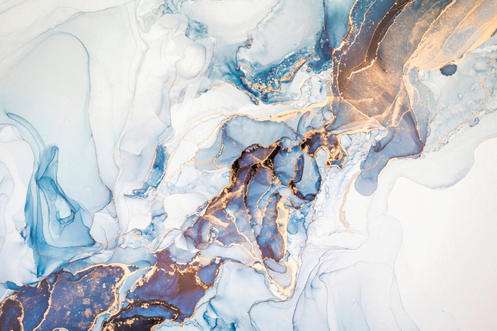 Fiume blu di venature — design completo
