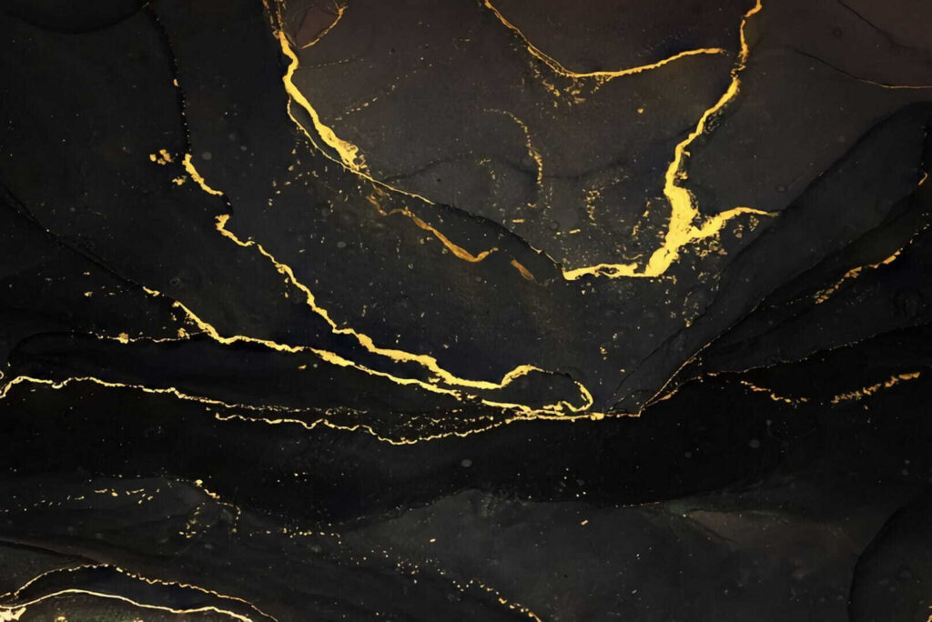 Fratture dorate sul nero — design completo
