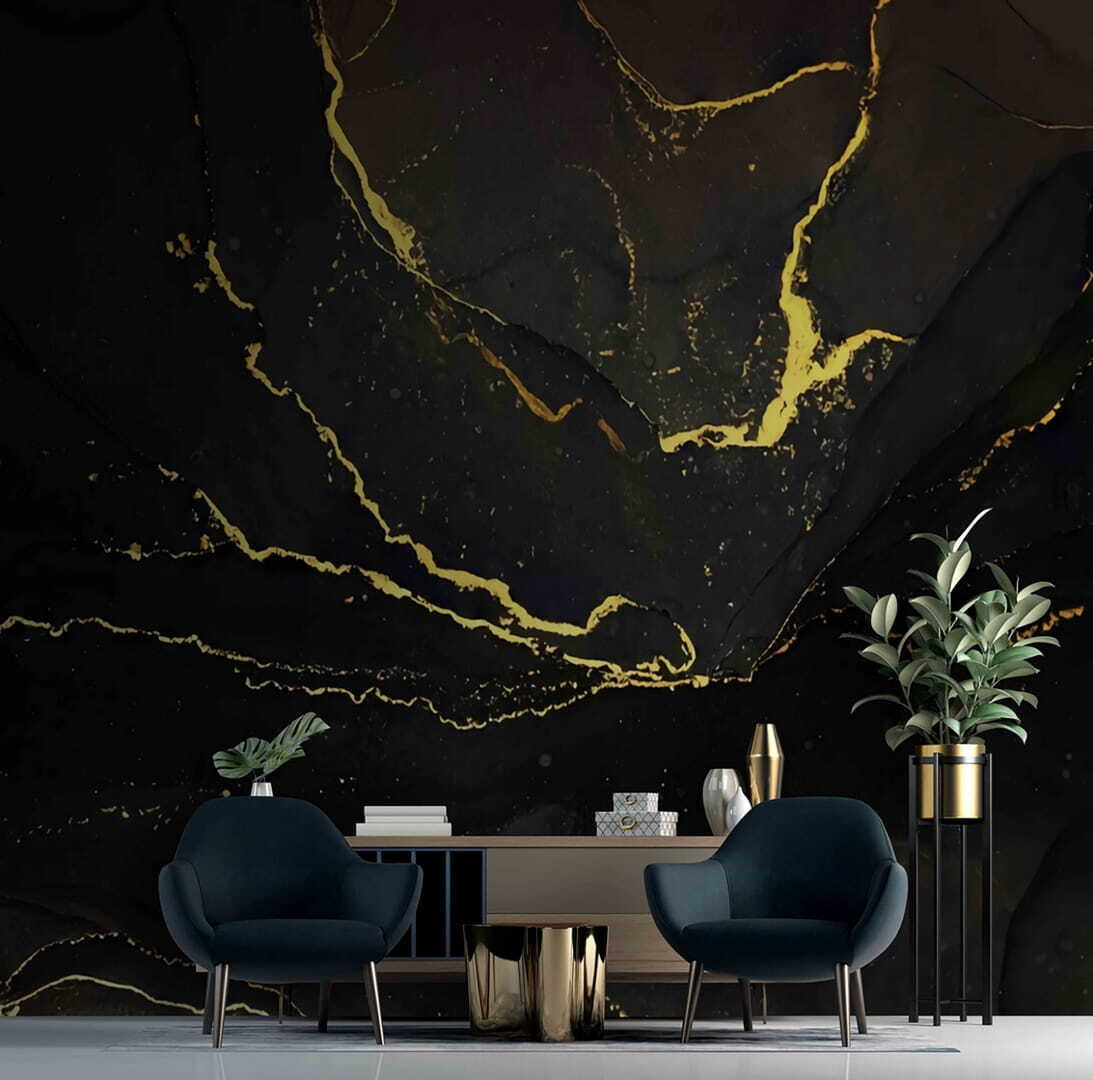 Fratture dorate sul nero — ambiente 3