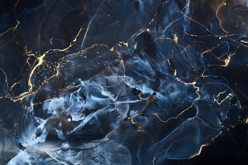 Venature blu, linee d’oro — design completo