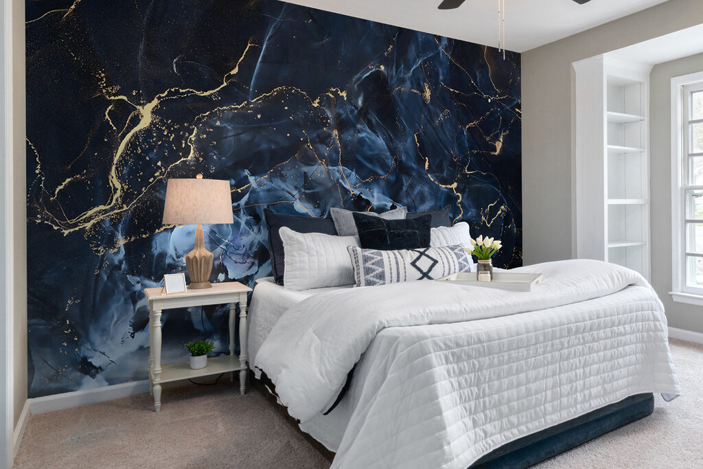 Venature blu, linee d’oro — ambiente 4