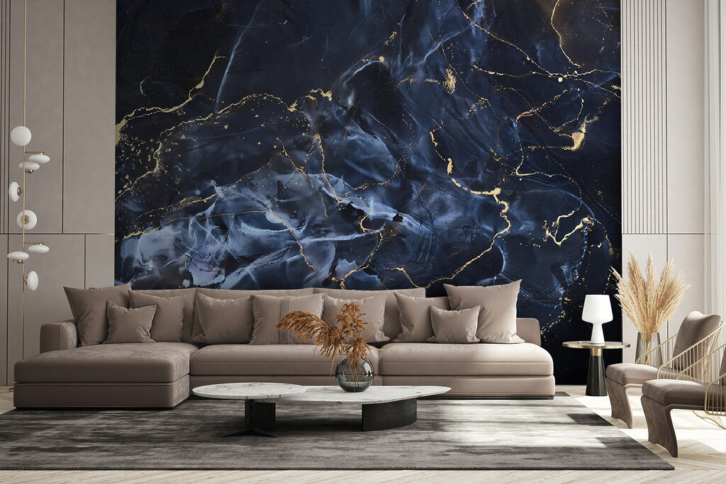 Venature blu, linee d’oro — ambiente 5