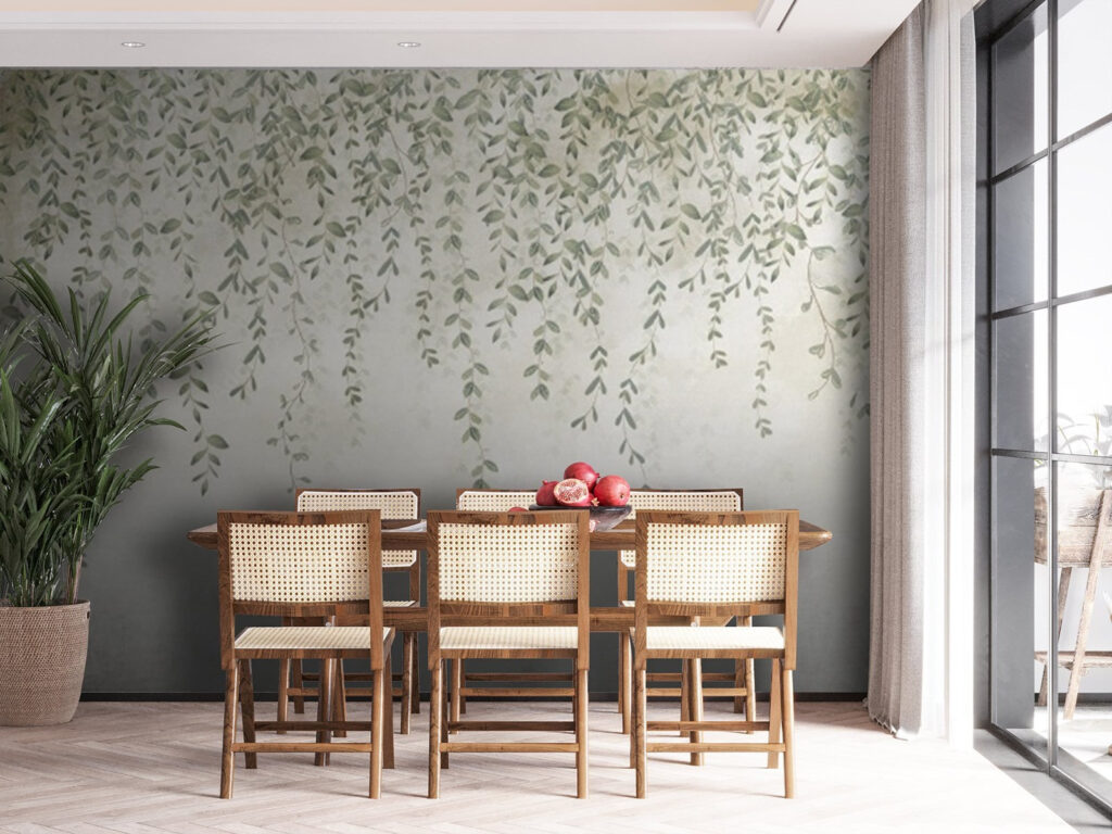 Foglioline pendenti in cornice — ambiente 3