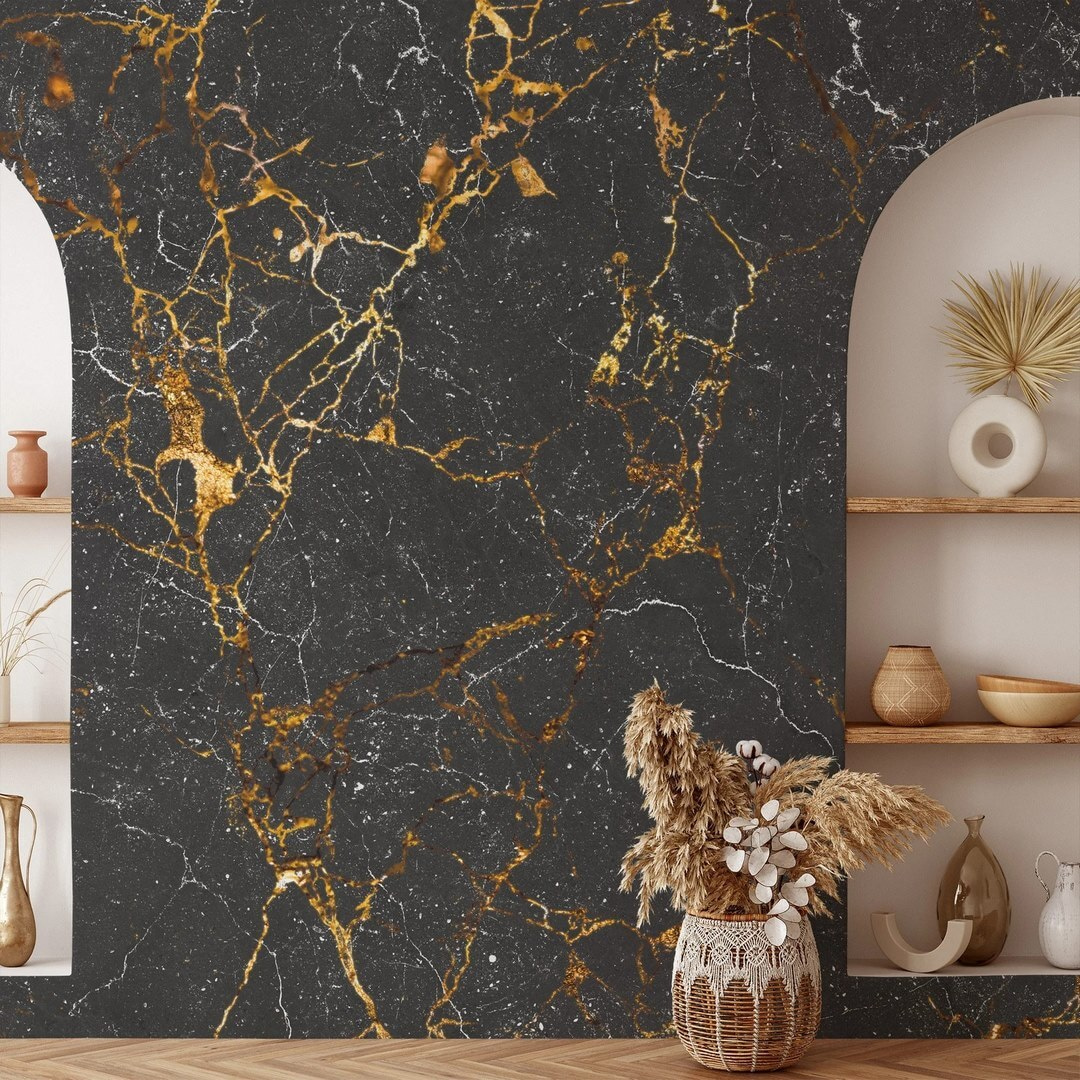 Venature ramate sul nero — ambiente 1
