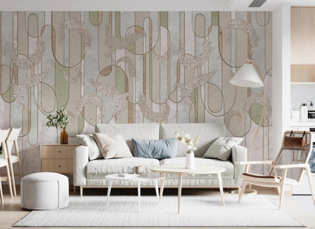 Archi geometrici su bianco — ambiente 3