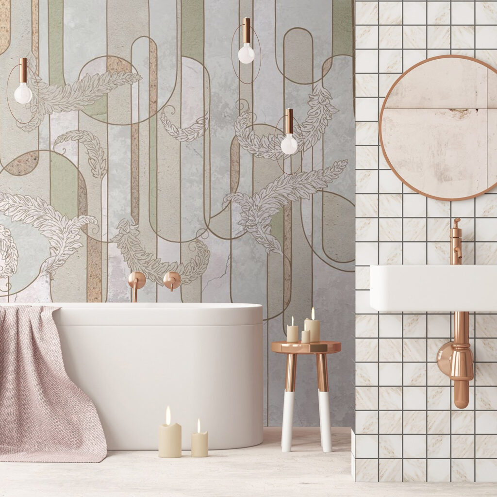 Archi geometrici su bianco — ambiente 1