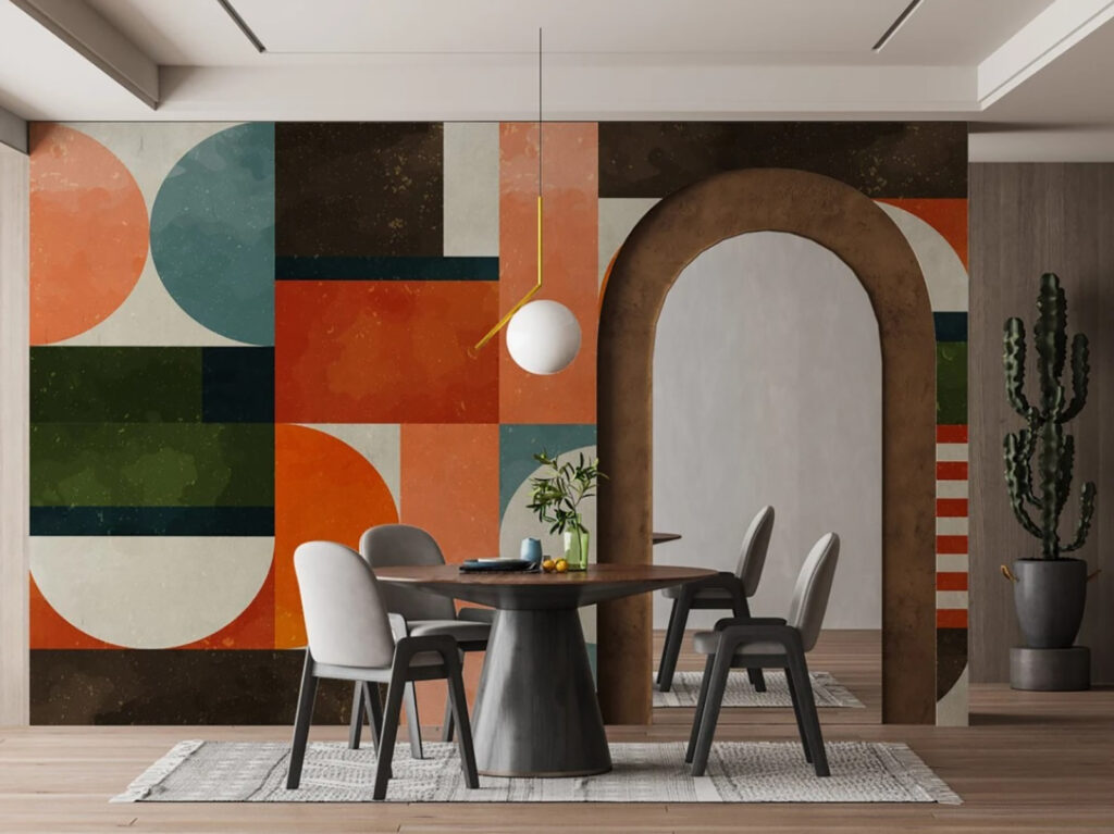 Semicerchi e campi colorati — ambiente 1