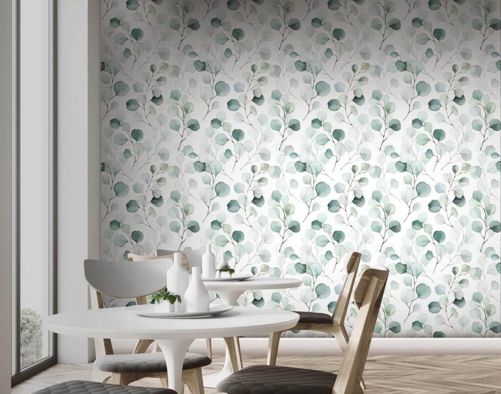Fogliette tonde ad acquerello — ambiente 2