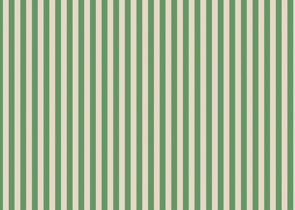 Strisce verdi su crema — design completo