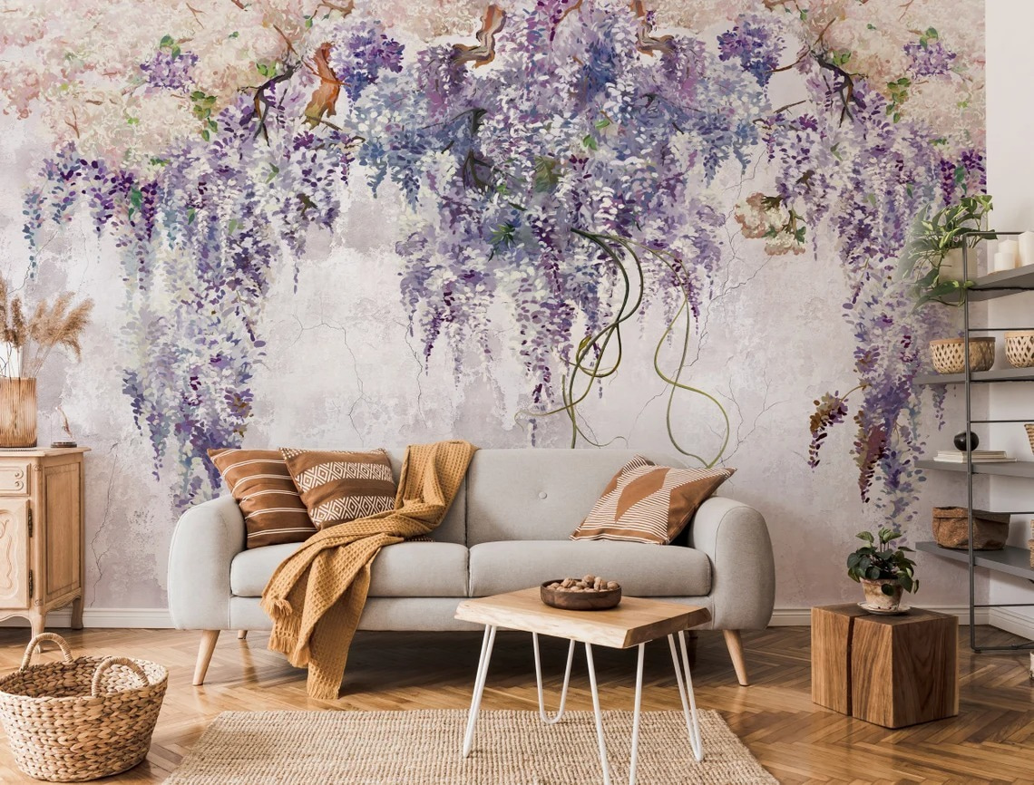 Grappoli viola su bianco — ambiente 1