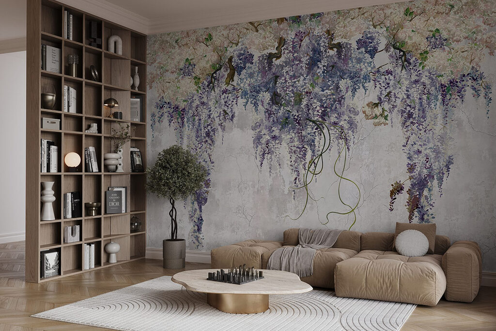 Grappoli viola su bianco — ambiente 3