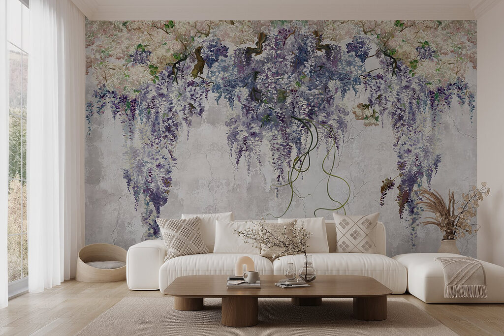 Grappoli viola su bianco — ambiente 4
