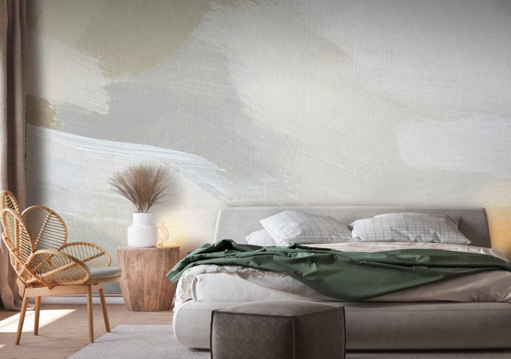 Pennellate ampie grigio crema — ambiente 1