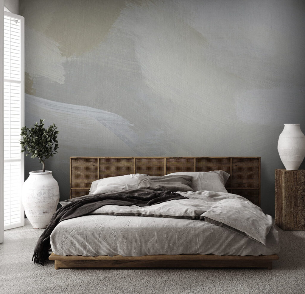 Pennellate ampie grigio crema — ambiente 2