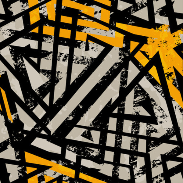 Linee nere su giallo — design completo