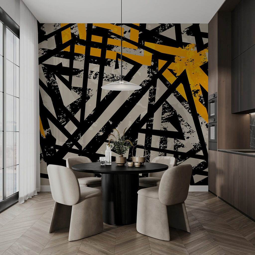 Linee nere su giallo — ambiente 4