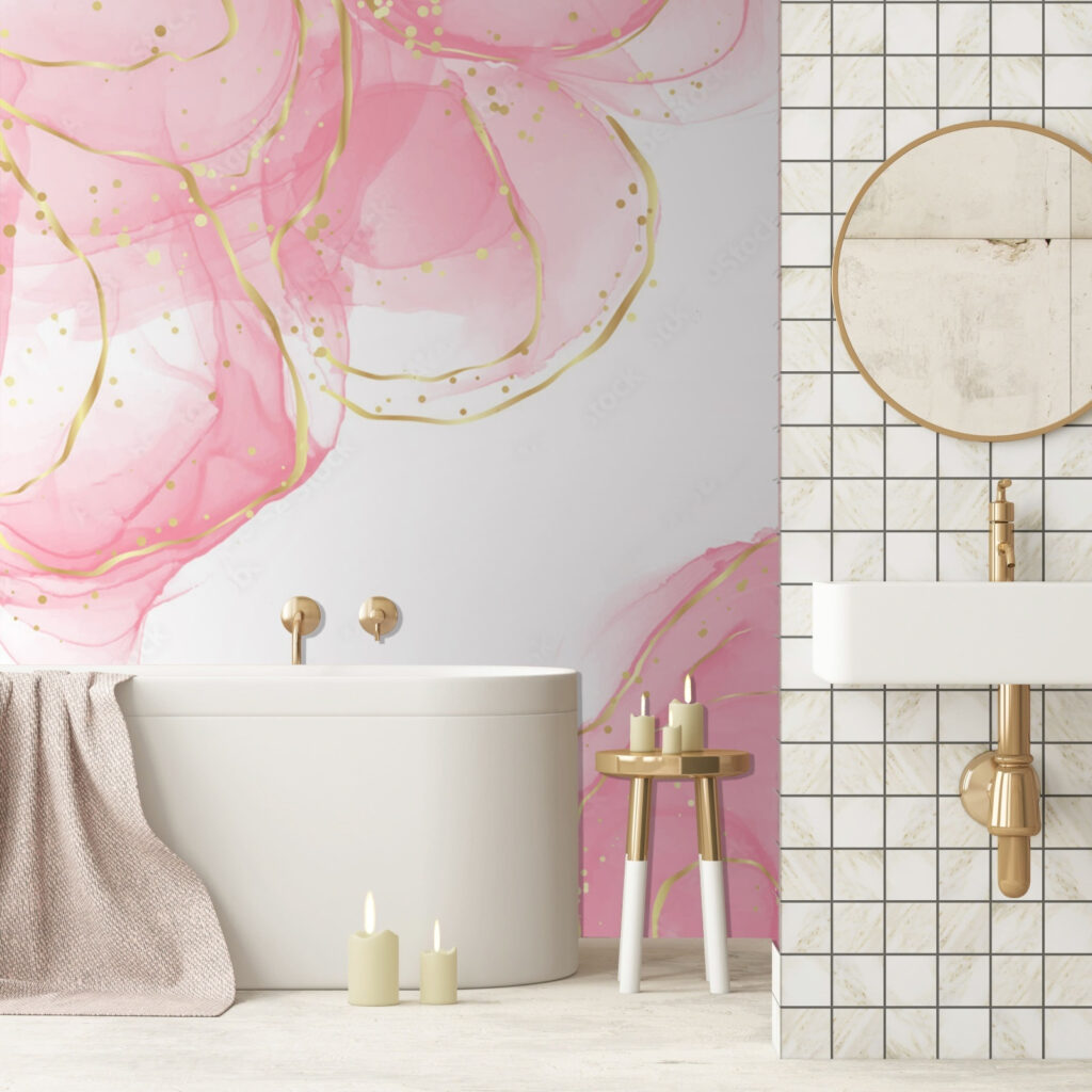 Nuvole rosa su bianco — ambiente 1