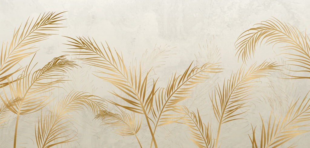 Foglie di palma dorate — design completo