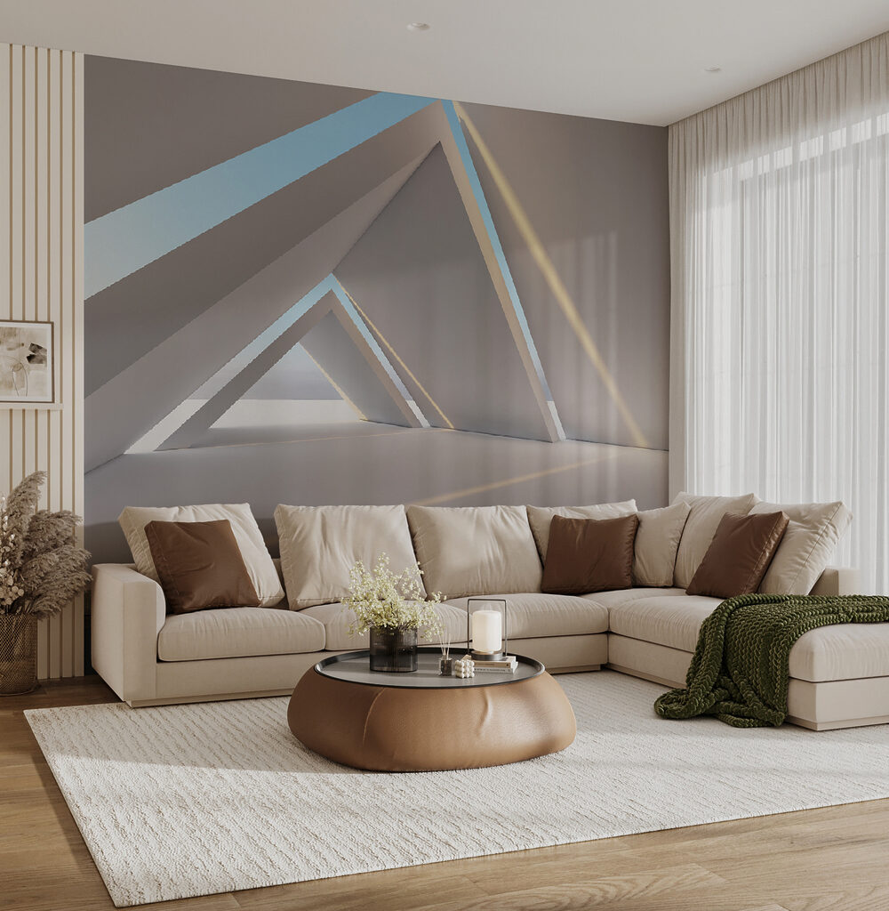 Corridoio triangolare, cielo blu — ambiente 5