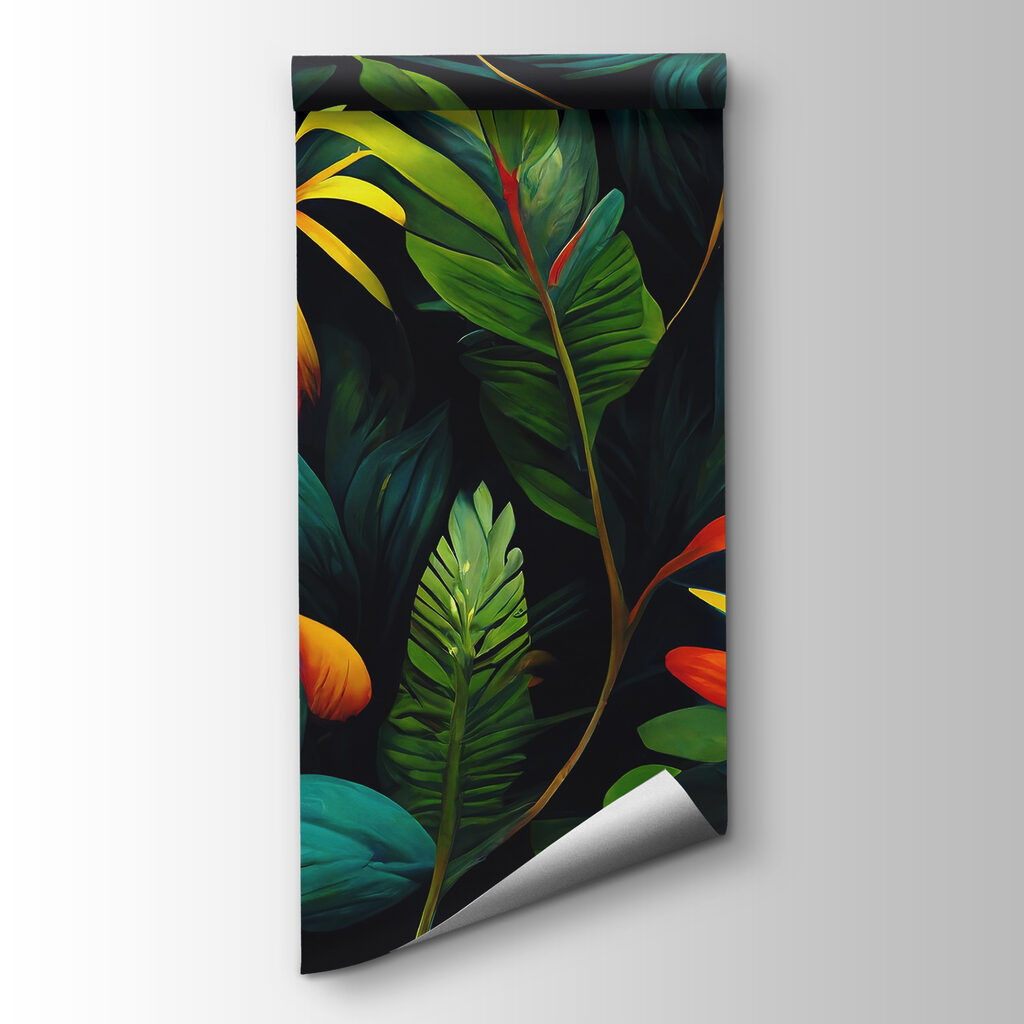 Fiori caldi, verde profondo — vista del prodotto