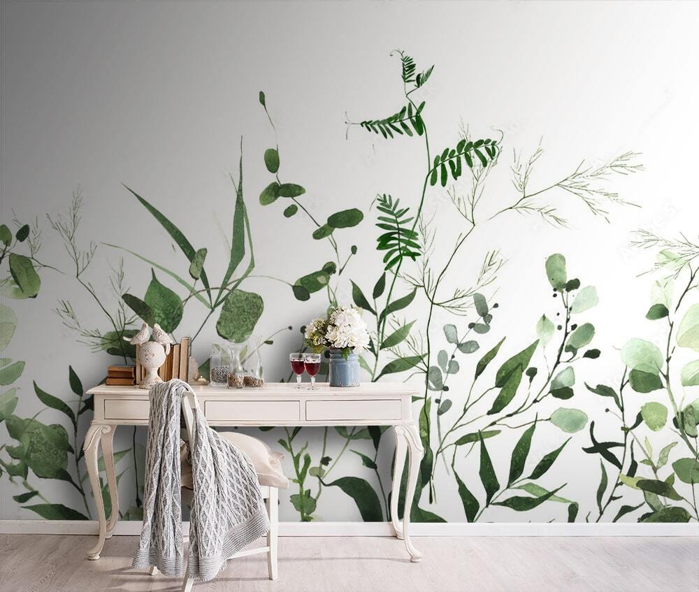 Rametti verdi su bianco — ambiente 2