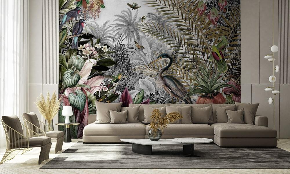 Airone tra le foglie — ambiente 3