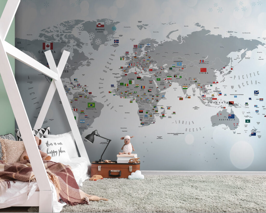 Mappa con bandierine — ambiente 4