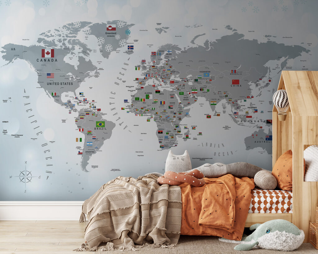 Mappa con bandierine — ambiente 5