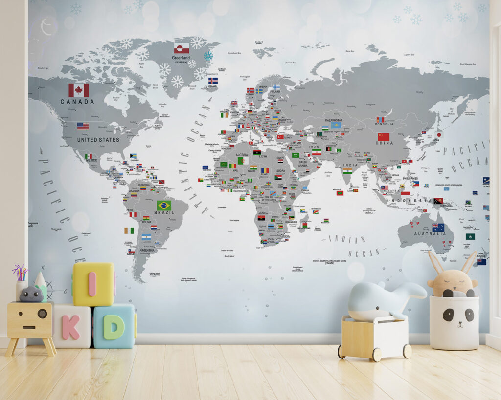 Mappa con bandierine — ambiente 6