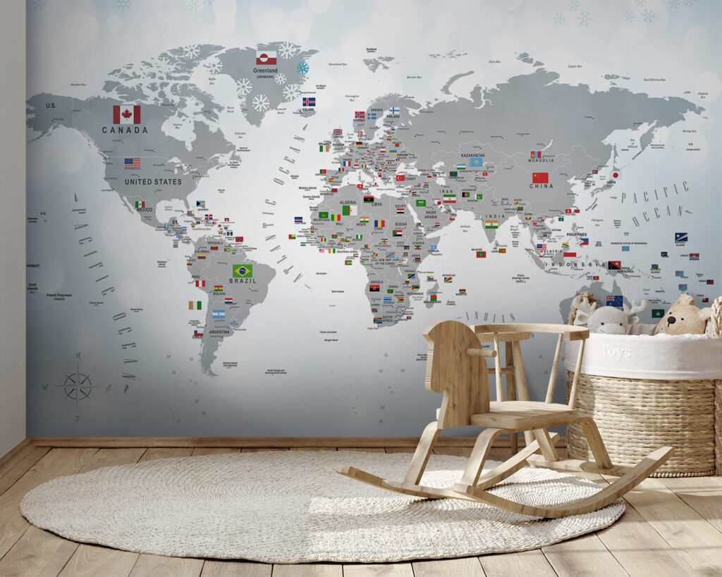 Mappa con bandierine — ambiente 8