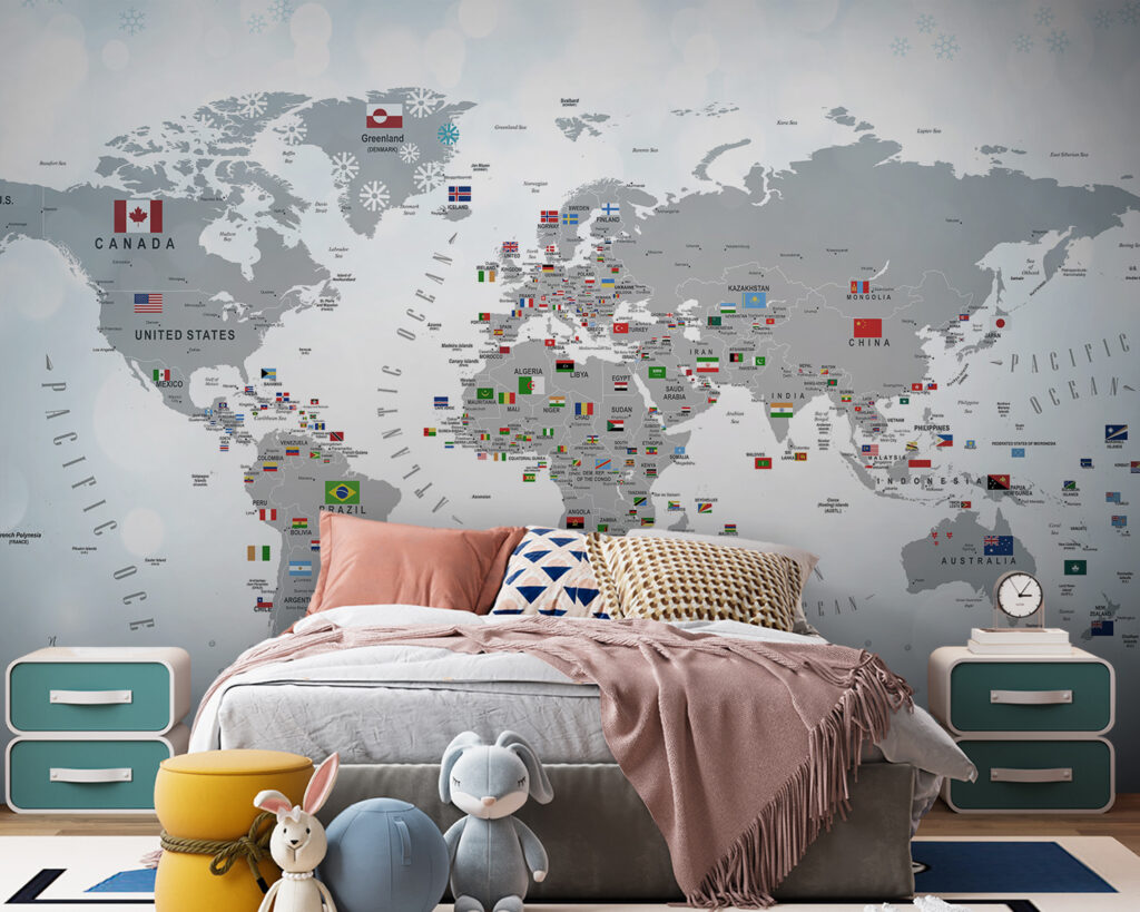 Mappa con bandierine — ambiente 9