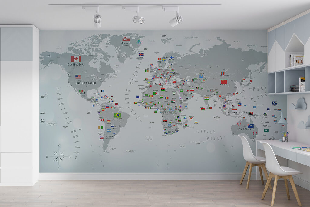Mappa con bandierine — ambiente 13