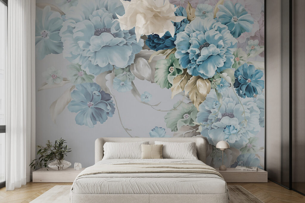Fiori blu che scendono — ambiente 5