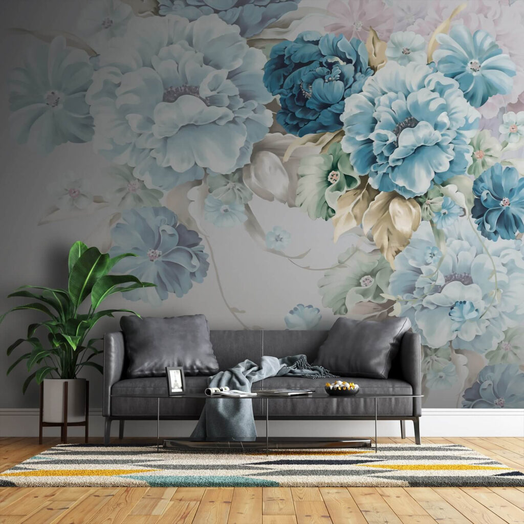 Fiori blu che scendono — ambiente 1