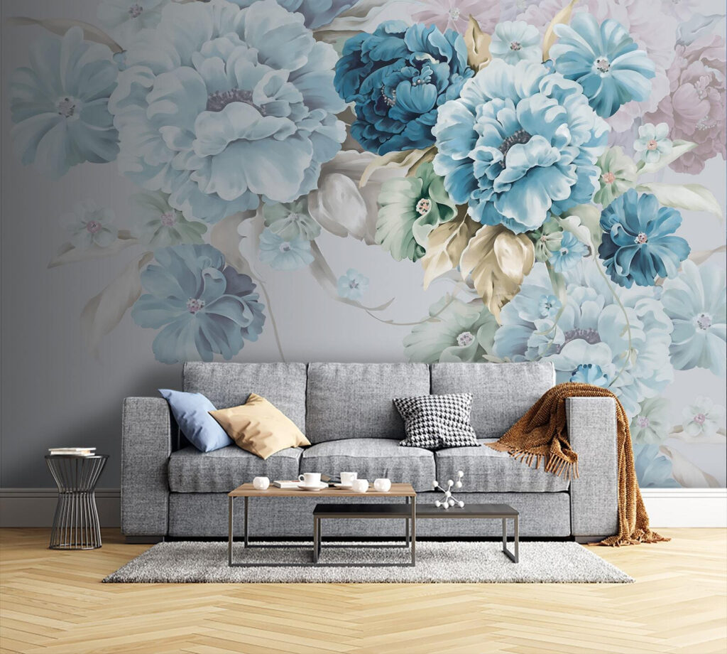 Fiori blu che scendono — ambiente 2