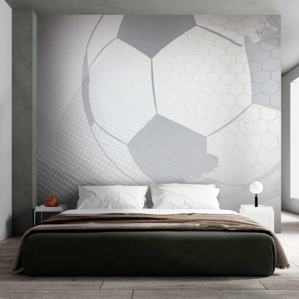 Pallone tra linee bianche in un ambiente