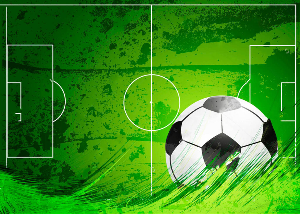 Pallone davanti al campo — design completo