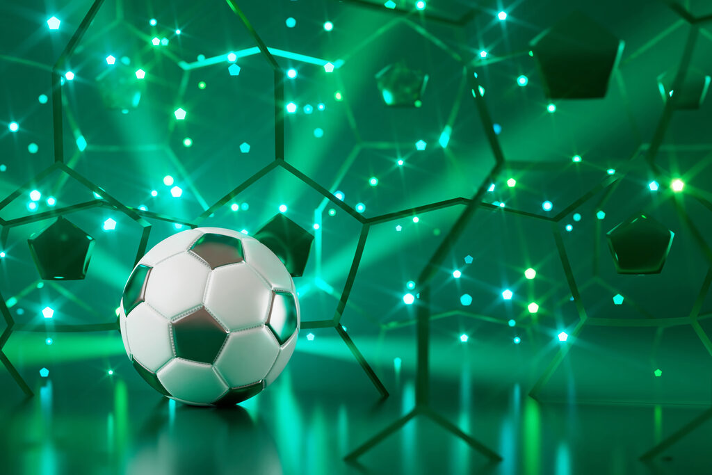 Pallone su sfondo verde — design completo