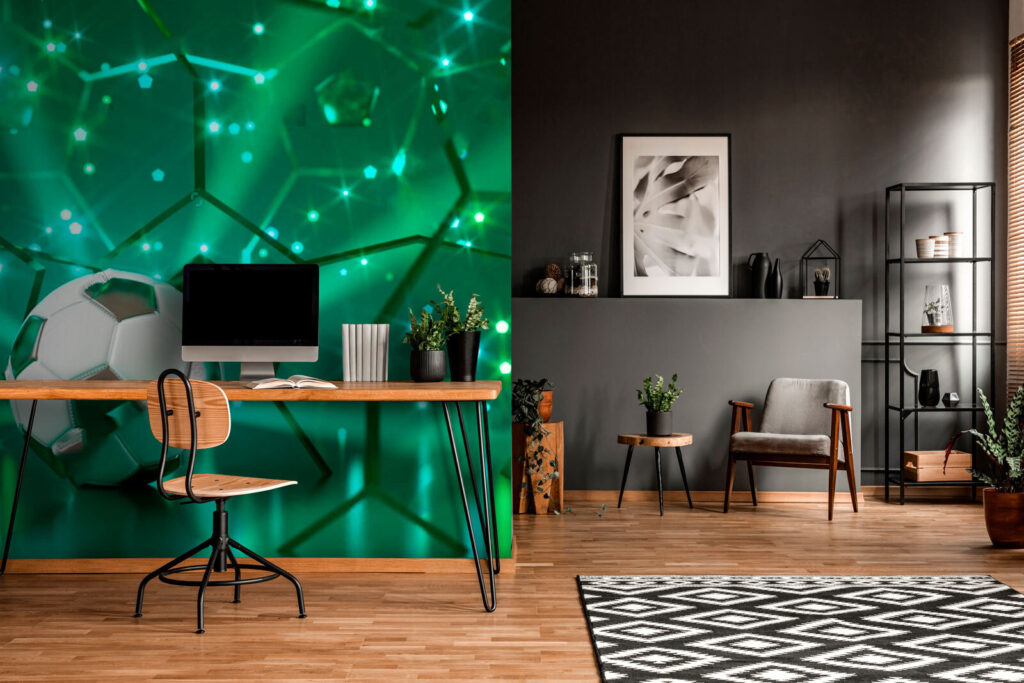 Pallone su sfondo verde — ambiente 3
