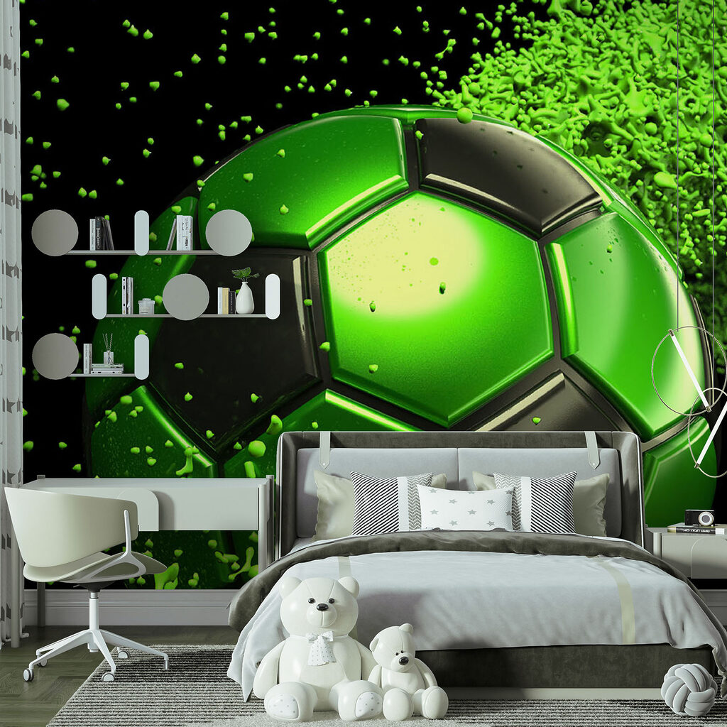 Pallone verde con schizzi — ambiente 5
