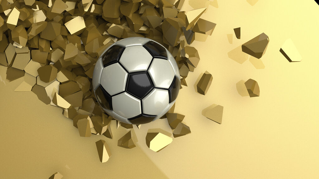 Pallone nel muro dorato — design completo