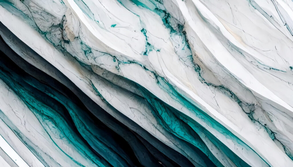 Venature turchesi in diagonale — design completo
