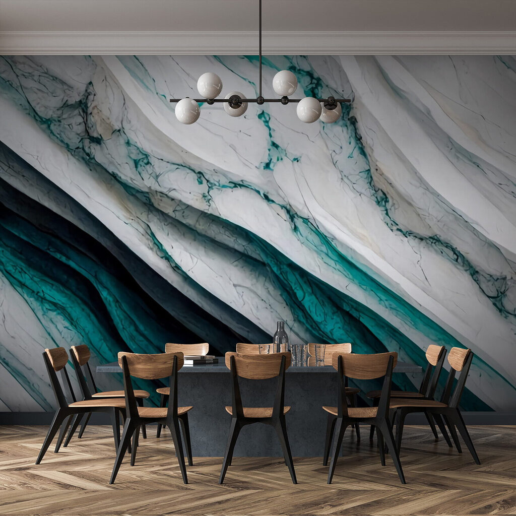 Venature turchesi in diagonale — ambiente 5