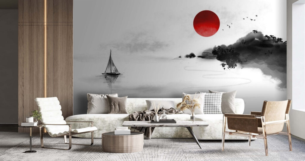 Veliero e sole rosso — ambiente 2