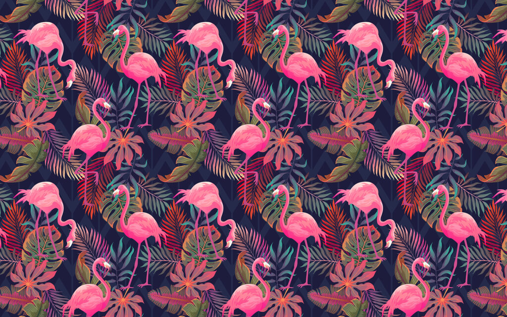 Fenicotteri rosa — design completo
